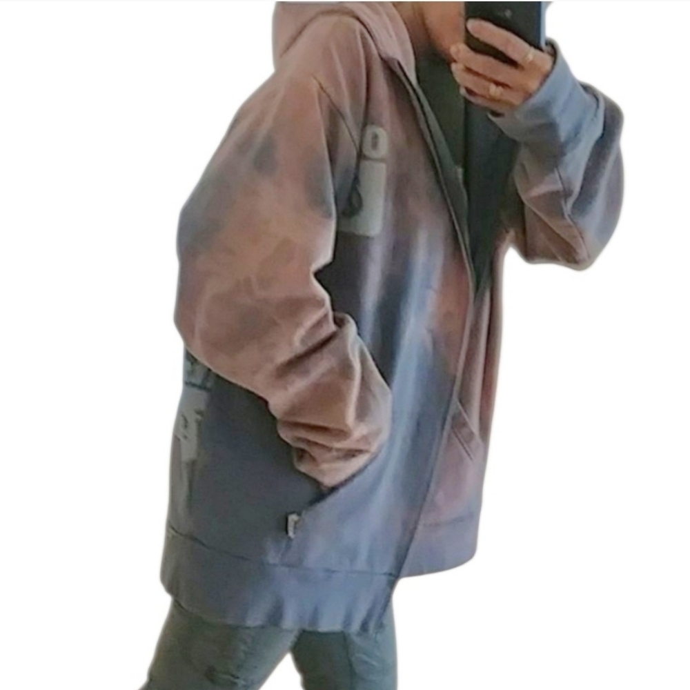 Onitsuka Tiger Vintage tiedye zip up hoodie jacket sweater unisex - Picture 2 of 12